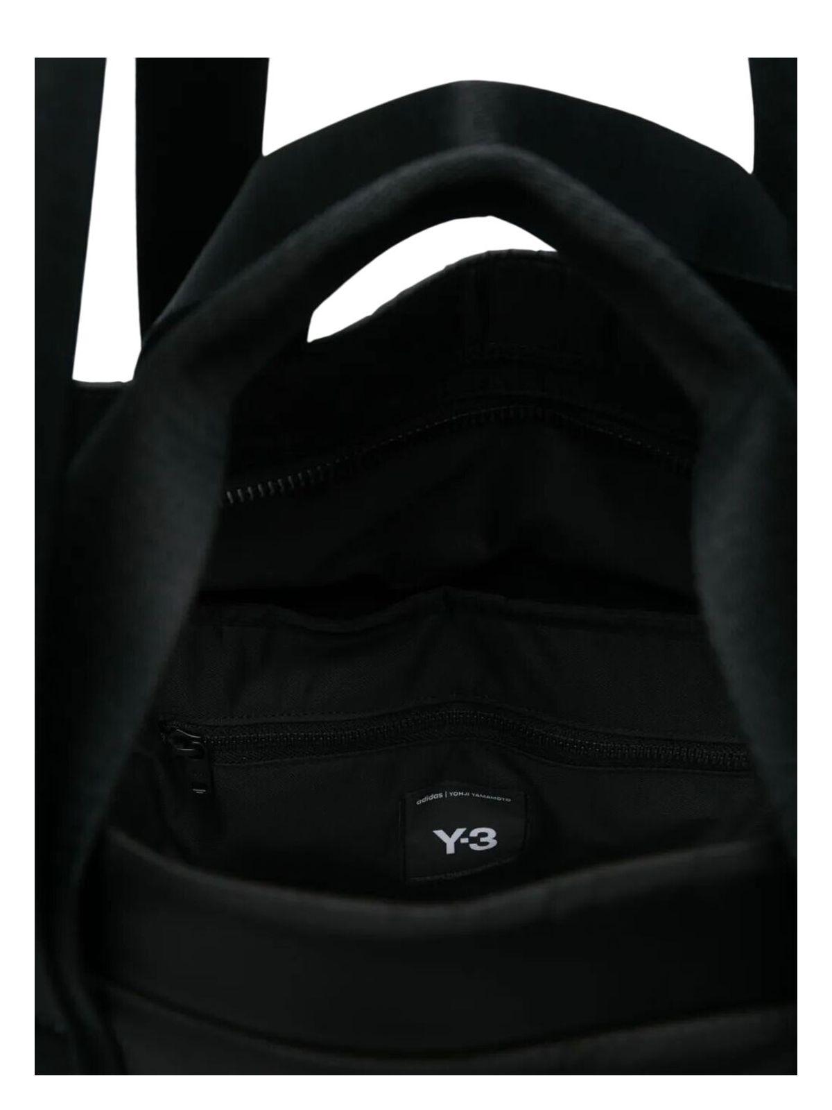 Y-3 Men's Logo-Print Nylon Shopper Bag in Black