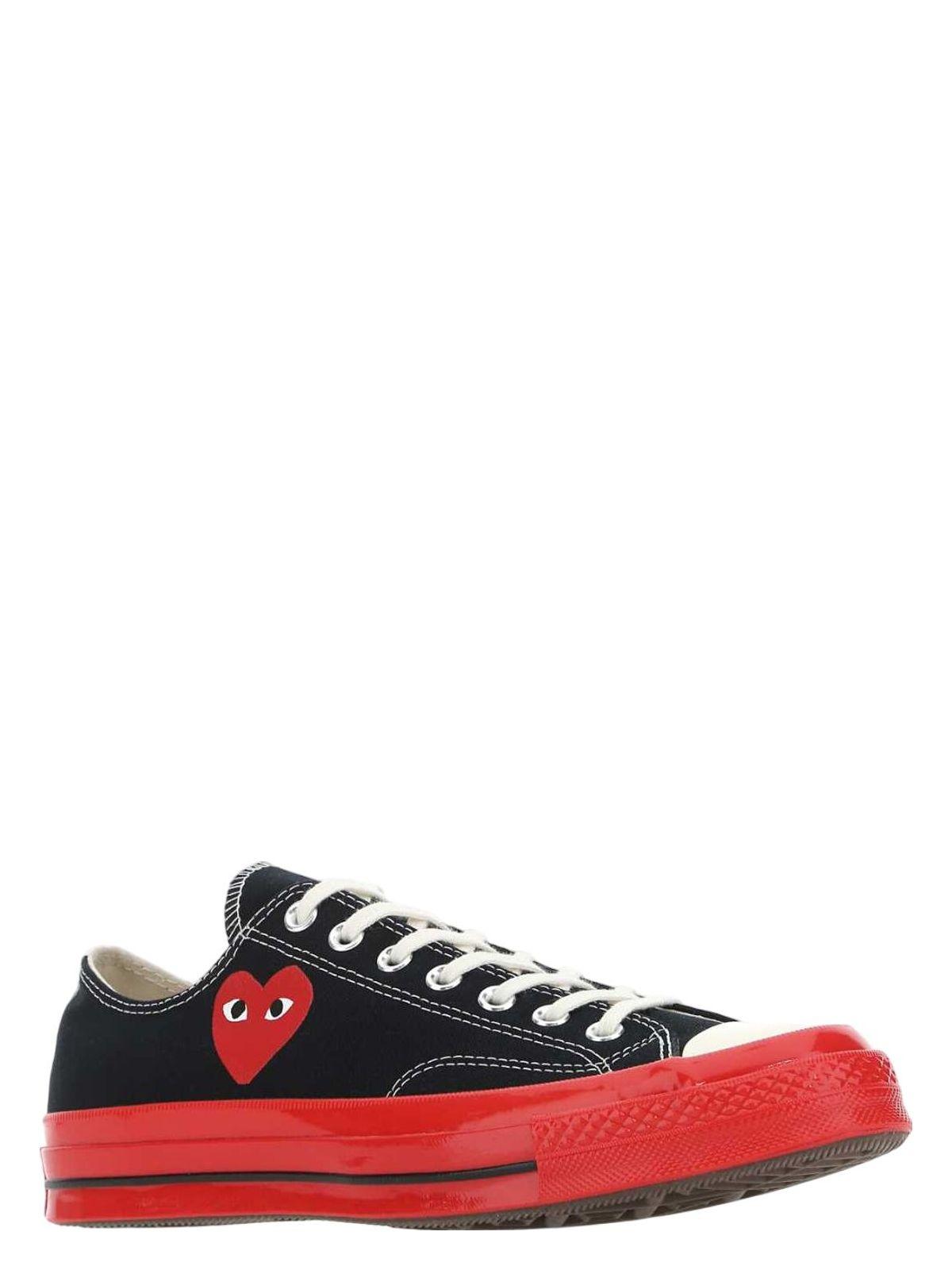 Comme Des Garçons Play Comme Des Garçons Play Canvas X Converse Sneakers in Black