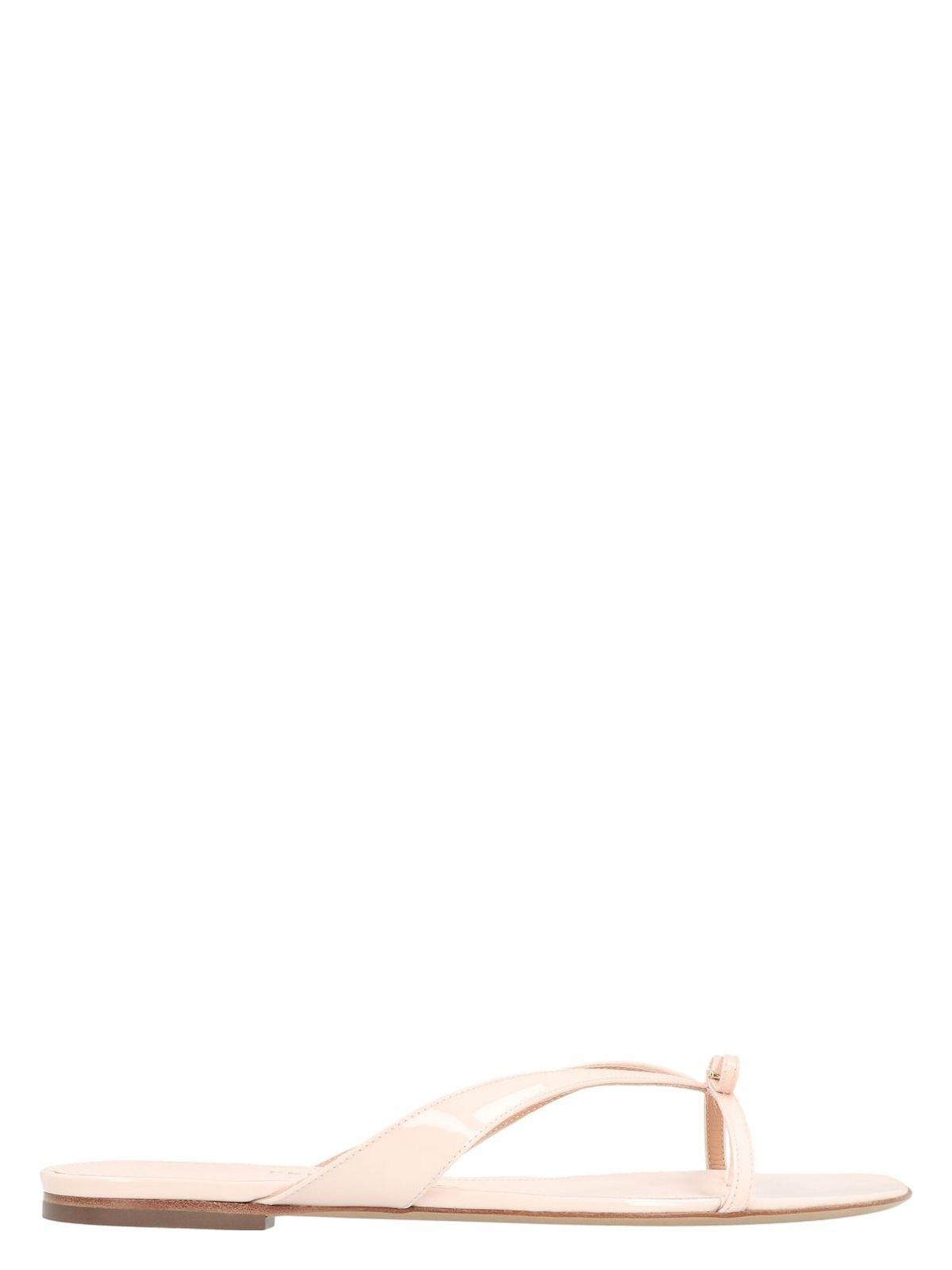 Ferragamo Mini Bow Leather Flip-flops