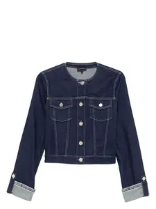Emporio Armani Women's Denim Cotton Jacket in Blue