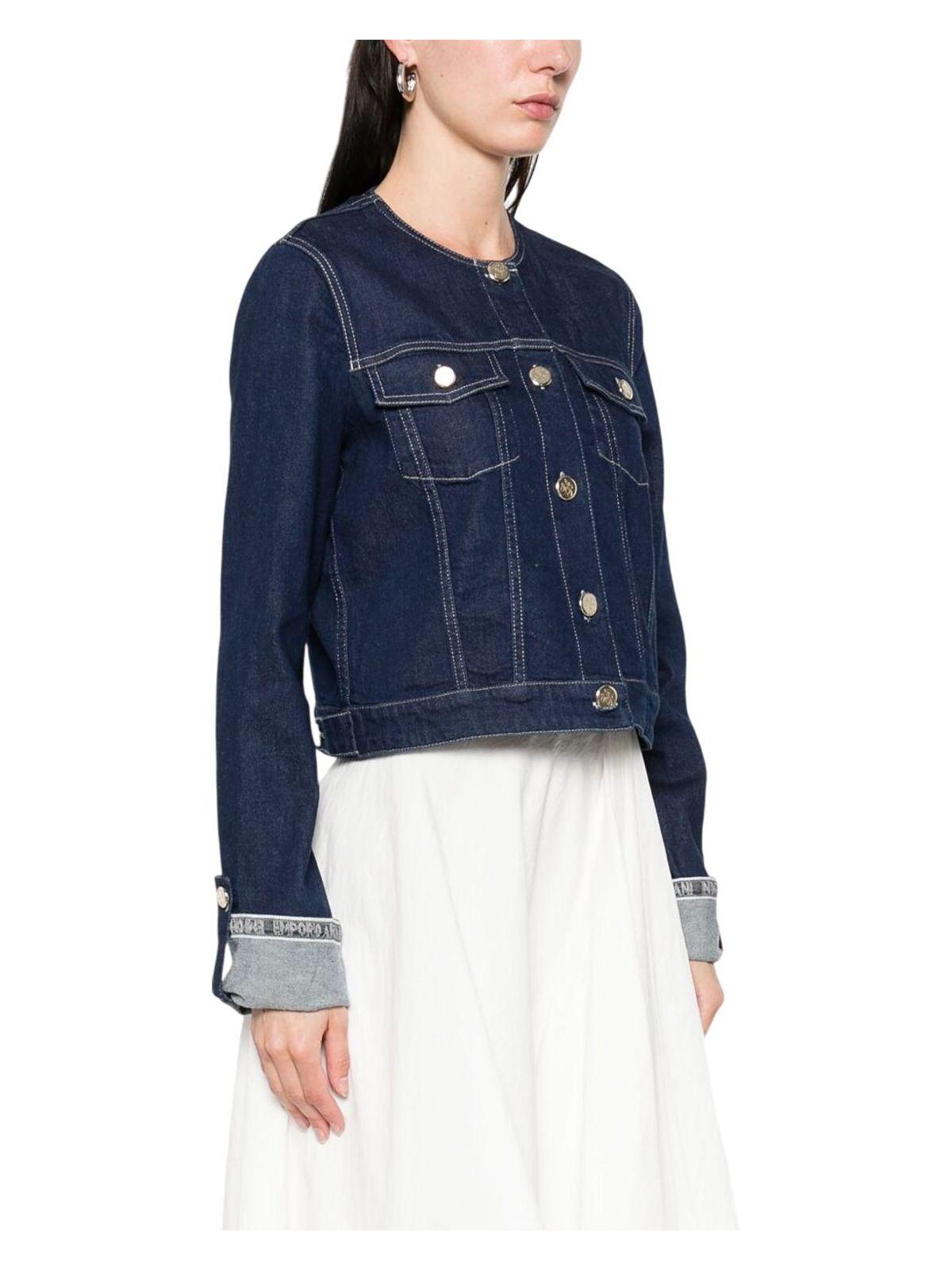 Emporio Armani Women's Denim Cotton Jacket in Blue
