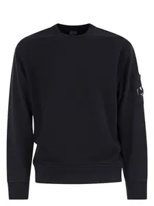 C.p. Company Men's Cotton Sweatshirt With Lens in Blue