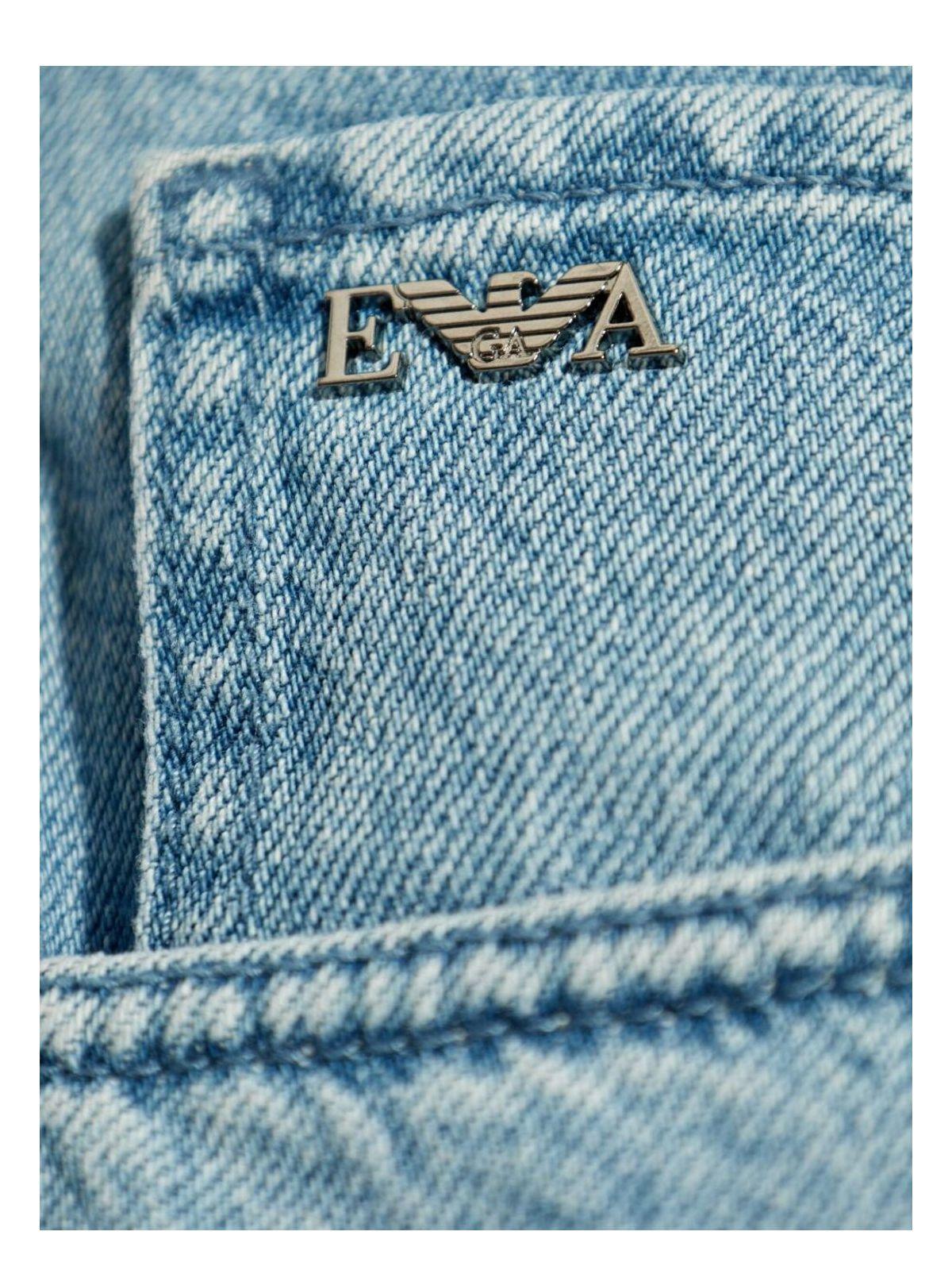 Emporio Armani Men's Denim Cotton Bermuda Trousers Shorts in Blue