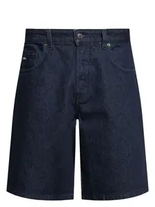 Emporio Armani Men's Denim Cotton Bermuda Trousers Shorts in Blue