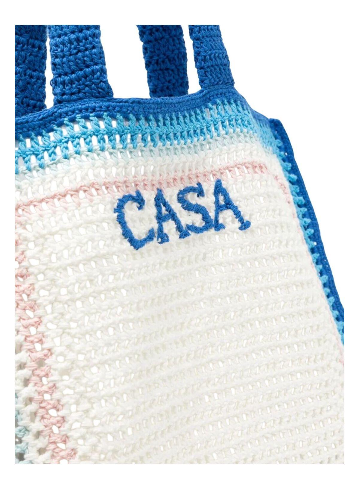 Casablanca Crochet Bag in Blue