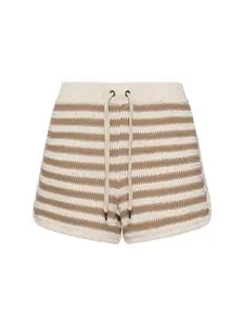 BRUNELLO CUCINELLI Striped Cotton Blend Shorts