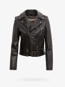 GOLDEN GOOSE Slim Fit Leather Biker Jacket
