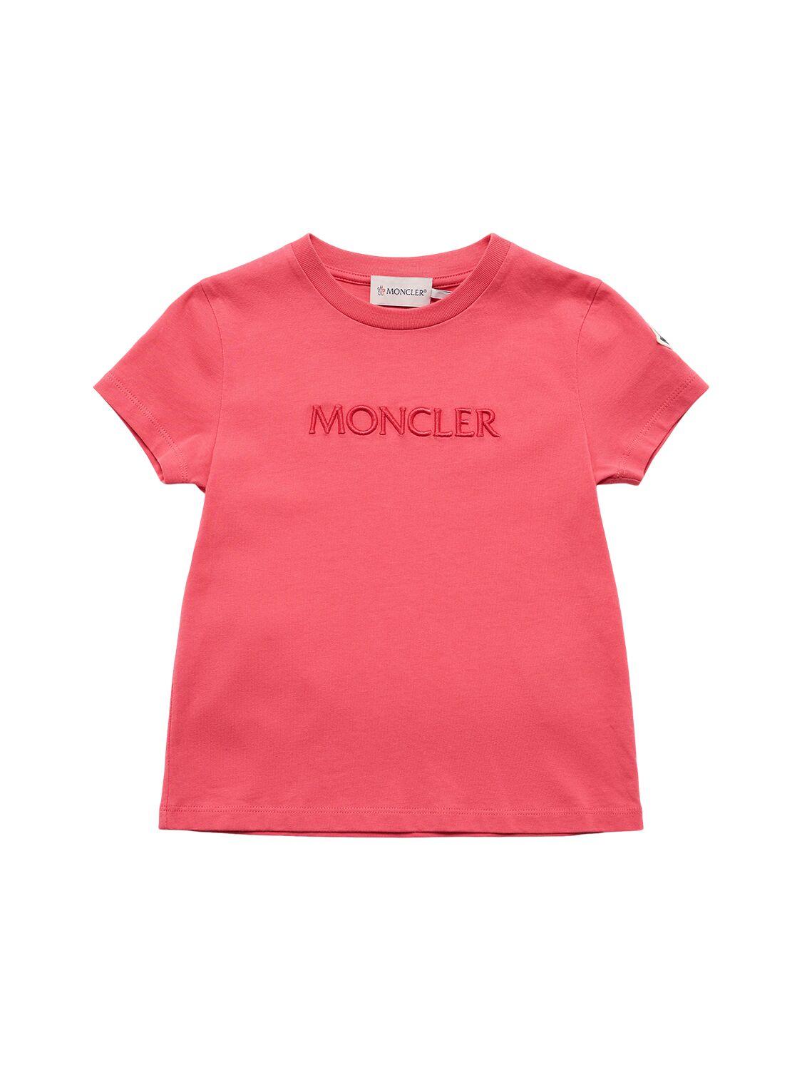 MONCLER Embroidered Logo Cotton T-shirt