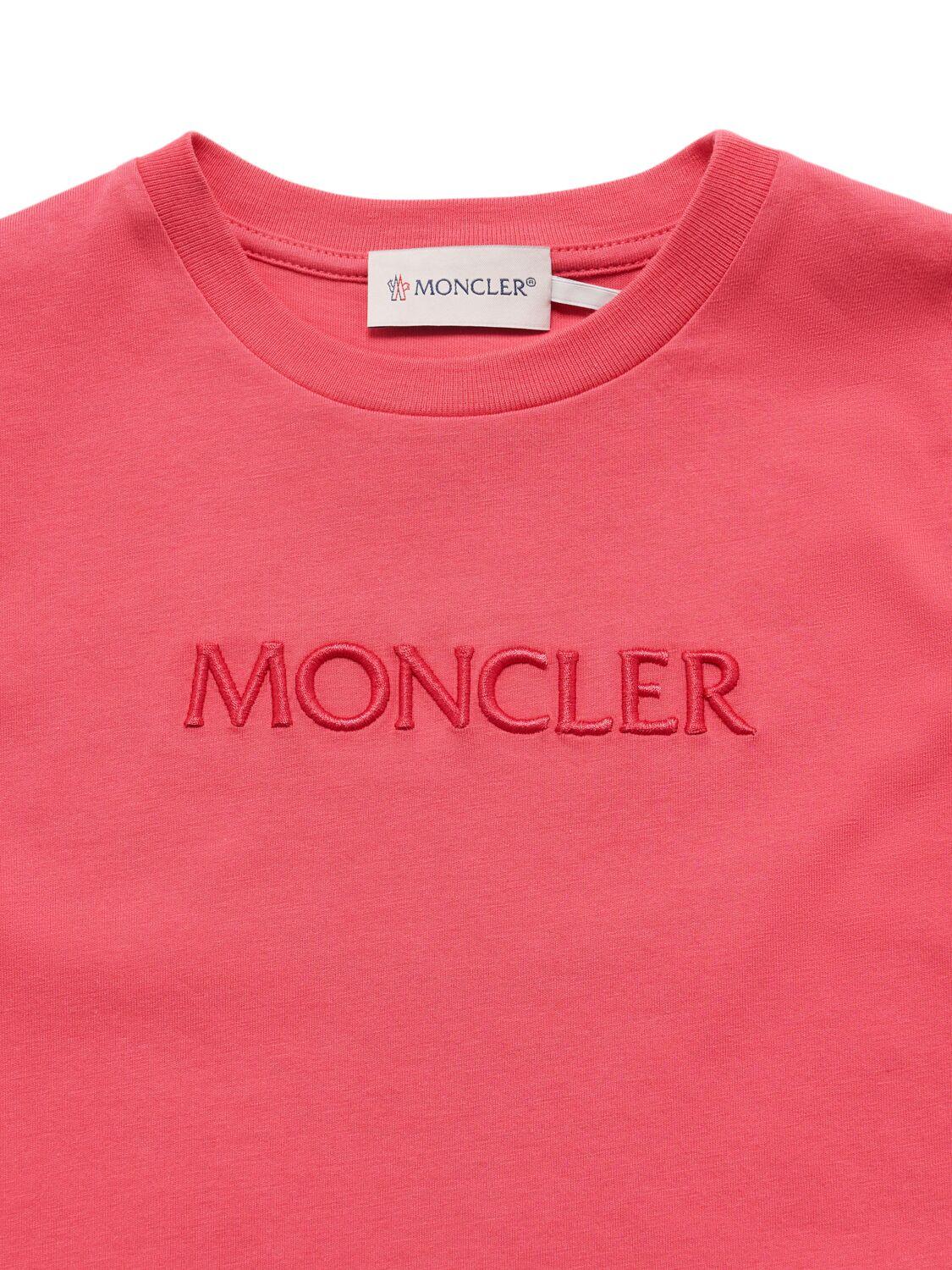 MONCLER Embroidered Logo Cotton T-shirt