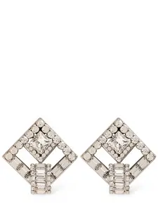 ALESSANDRA RICH Crystal Square Earrings