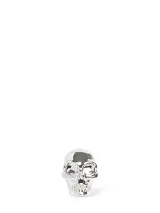 MCQUEEN Skull Studded Brass Mono Earring