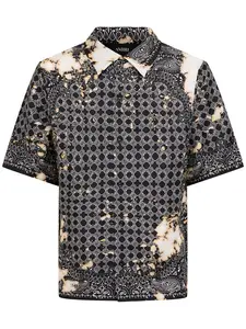 AMIRI Bleached Bandana Bowling Shirt