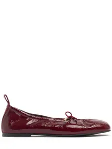 ALOHAS Rosalind Lace-up Leather Ballerina Flats