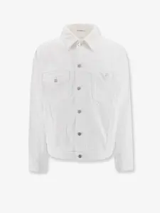 VALENTINO Denim Jacket with Metal Vlogo Detail