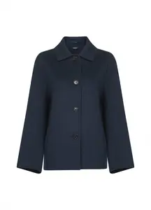 MAX MARA S MAX MARA Blue double broadcloth LILY shirt jacket