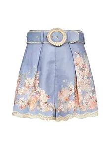 ZIMMERMANN Cascadian Tuck Ramie Shorts