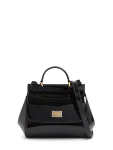 DOLCE & GABBANA Sicily Patent Leather Shoulder Bag