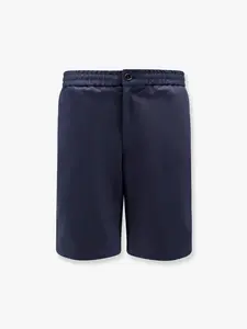 AMI PARIS Cotton Bermuda Shorts with Elastic Detail