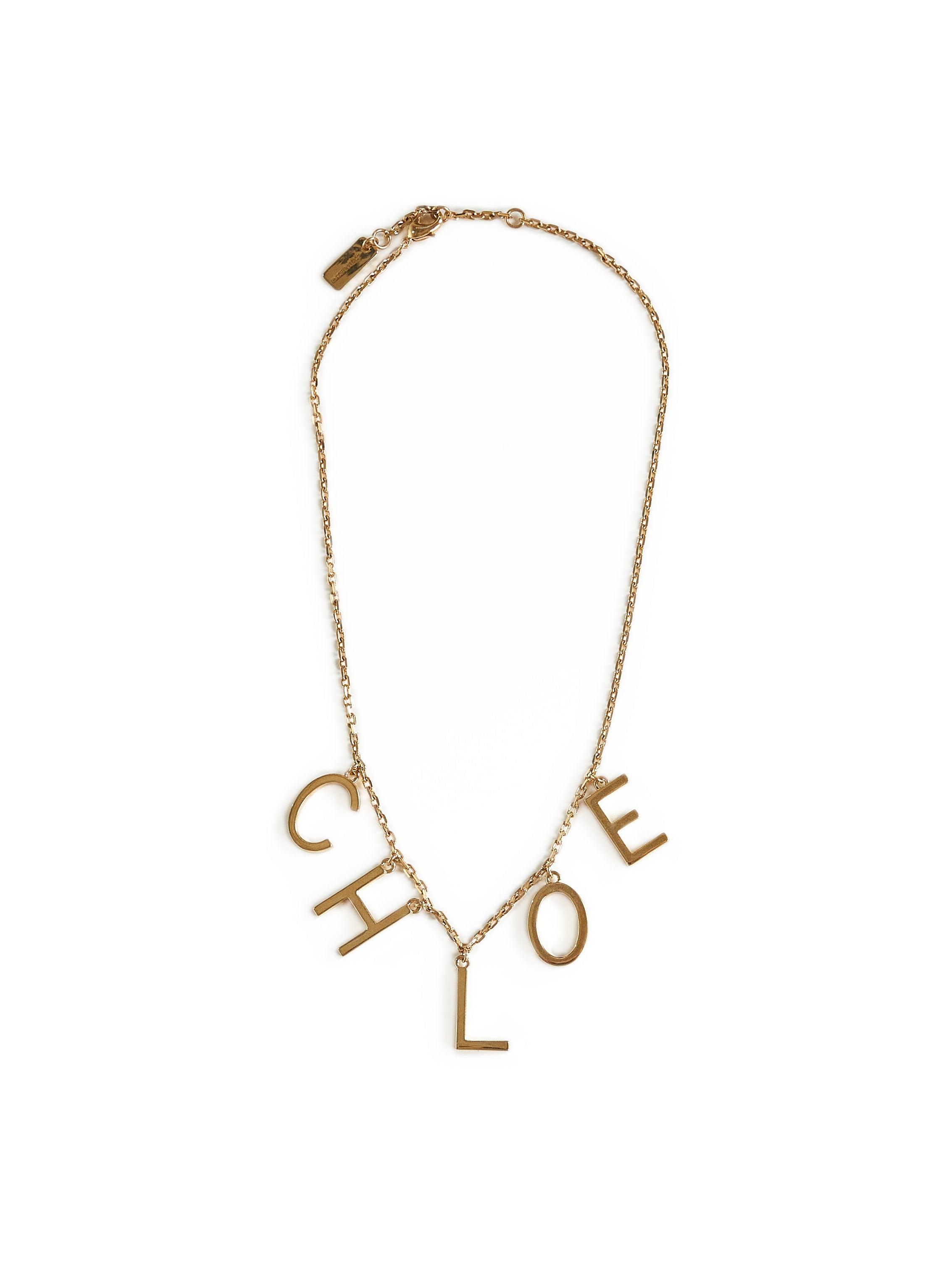 Gold Chloé Letters Necklace