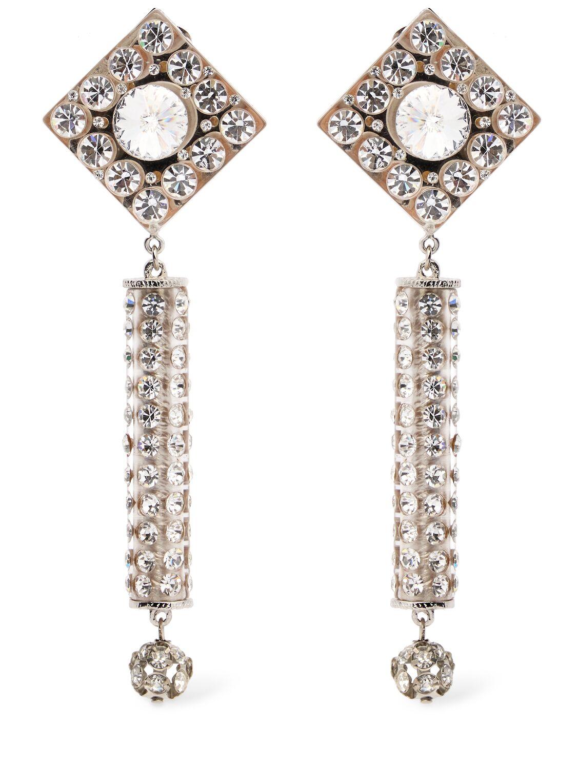 ALESSANDRA RICH Crystal Earrings with Pendant
