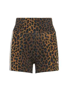ADIDAS ORIGINALS Leopard Print Mini Shorts
