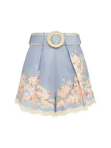 ZIMMERMANN Cascadian Linen Tuck Shorts