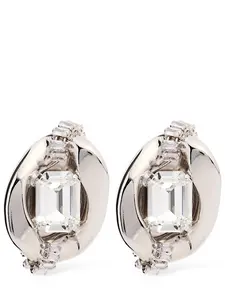 ALESSANDRA RICH Chain Earrings with Crystals