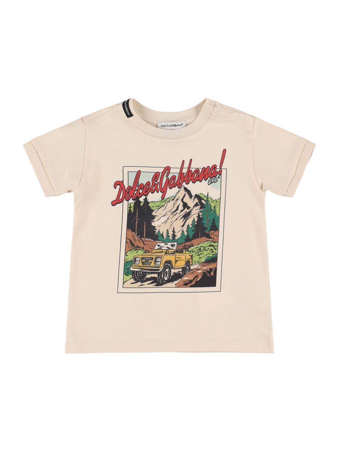 DOLCE & GABBANA Printed Cotton Jersey T-shirt