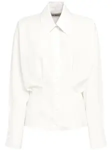 THE ATTICO Corset Cotton Poplin Shirt