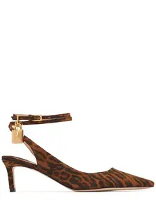 TOM FORD Leopard Print Suede Slingback Pumps
