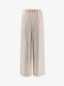 ROHE Silk Striped Trousers