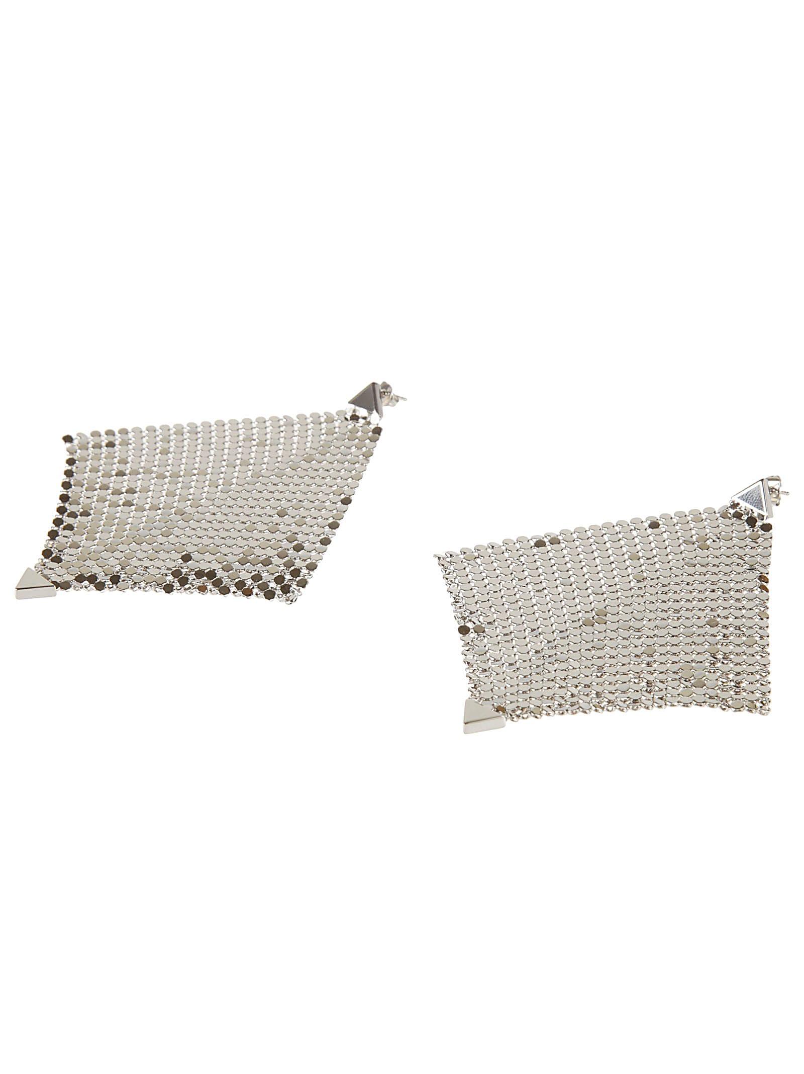 Paco Rabanne Diamond Pattern Perforated Earrings