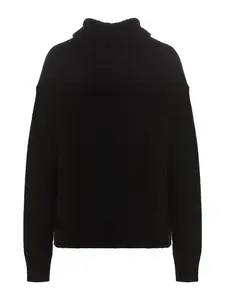 Jil Sander Cashmere Blend Oversize Sweater in Black
