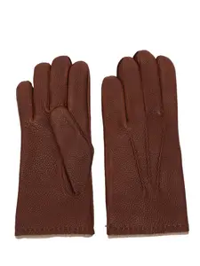 Orciani Grained Leather Gloves