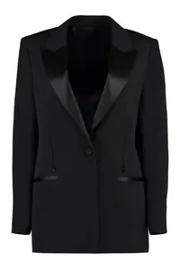 Givenchy Women's Wool Single-Breasted Blazer in Black