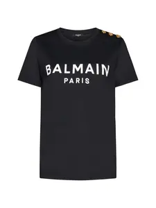 Balmain Women's Logo Organic Cotton T-Shirt