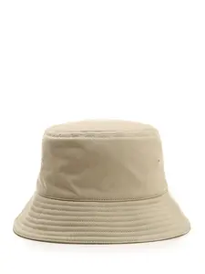 Burberry Women's Beige Wide Brim Cotton Hat in Hunter and Cotton Bucket Hat