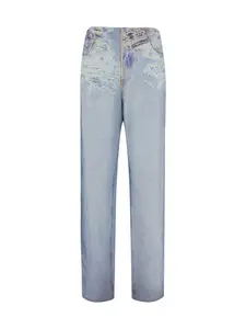Diesel Straight Placed Print Jeans