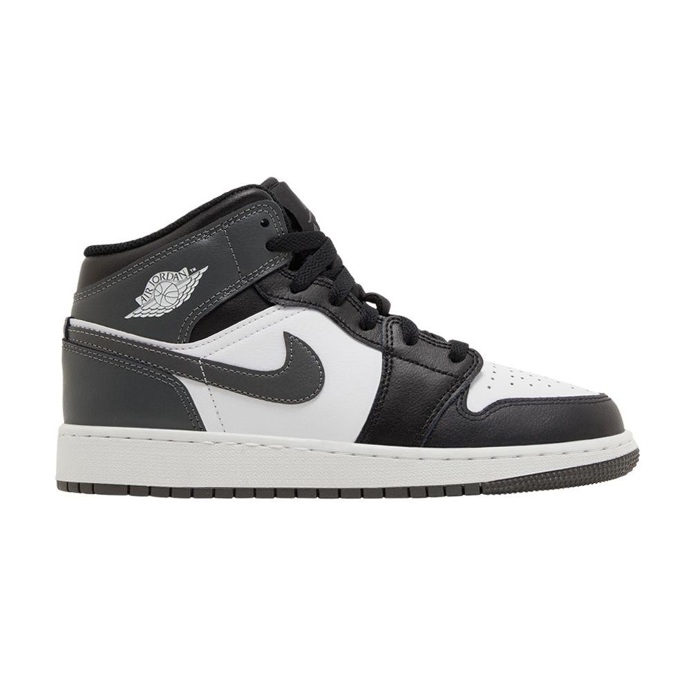 Air Jordan 1 Mid Black White Iron Grey