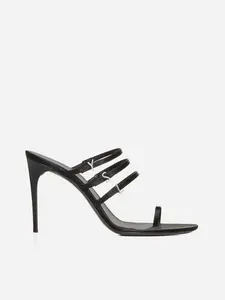 Saint Laurent Women's Satin Heel Mules and Jerry 95 Sandal in Black