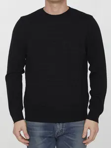 Valentino Wool Sweater and Monogram Jumper in Black