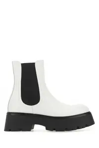 Alexander McQueen Rave Chelsea Boot White Black
