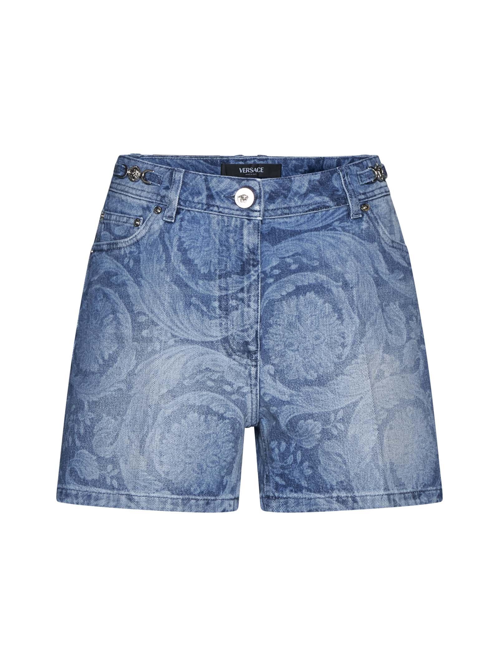 Versace Women's Denim Shorts in Printed