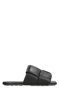 Bottega Veneta Flat Sandal Black Leather