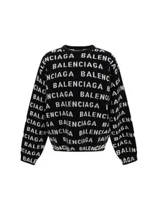 Balenciaga Allover Logo Sweater
