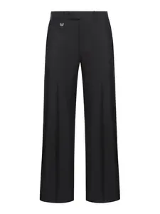 Burberry Men's Wool And Silk Blend Trousers in Black