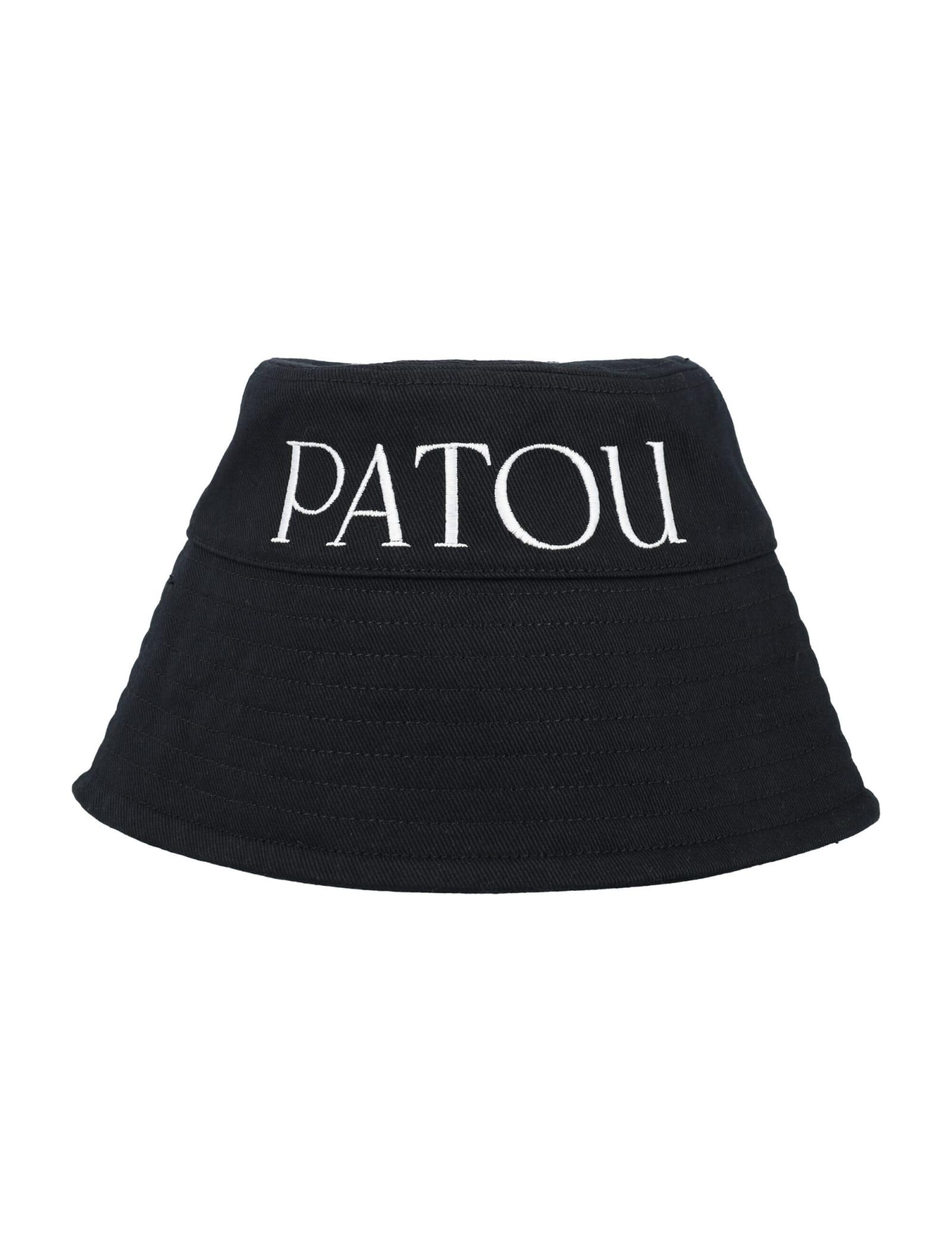 Patou Women's Logo Print Bucket Hat in Black