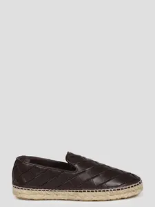 Bottega Veneta Dark Leather Jack Espadrillas