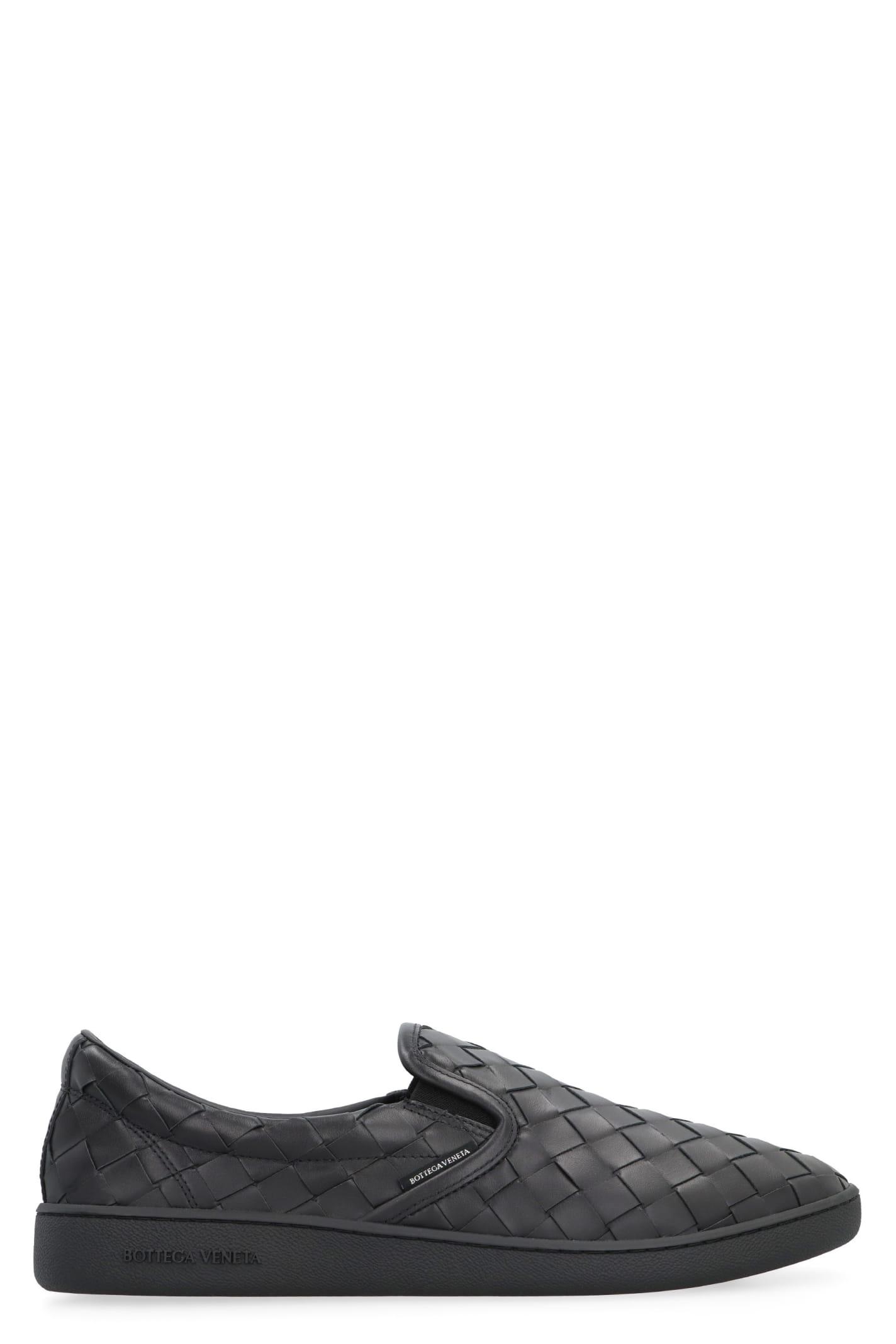 Bottega Veneta Men's Sawyer Leather Slip-On in Black