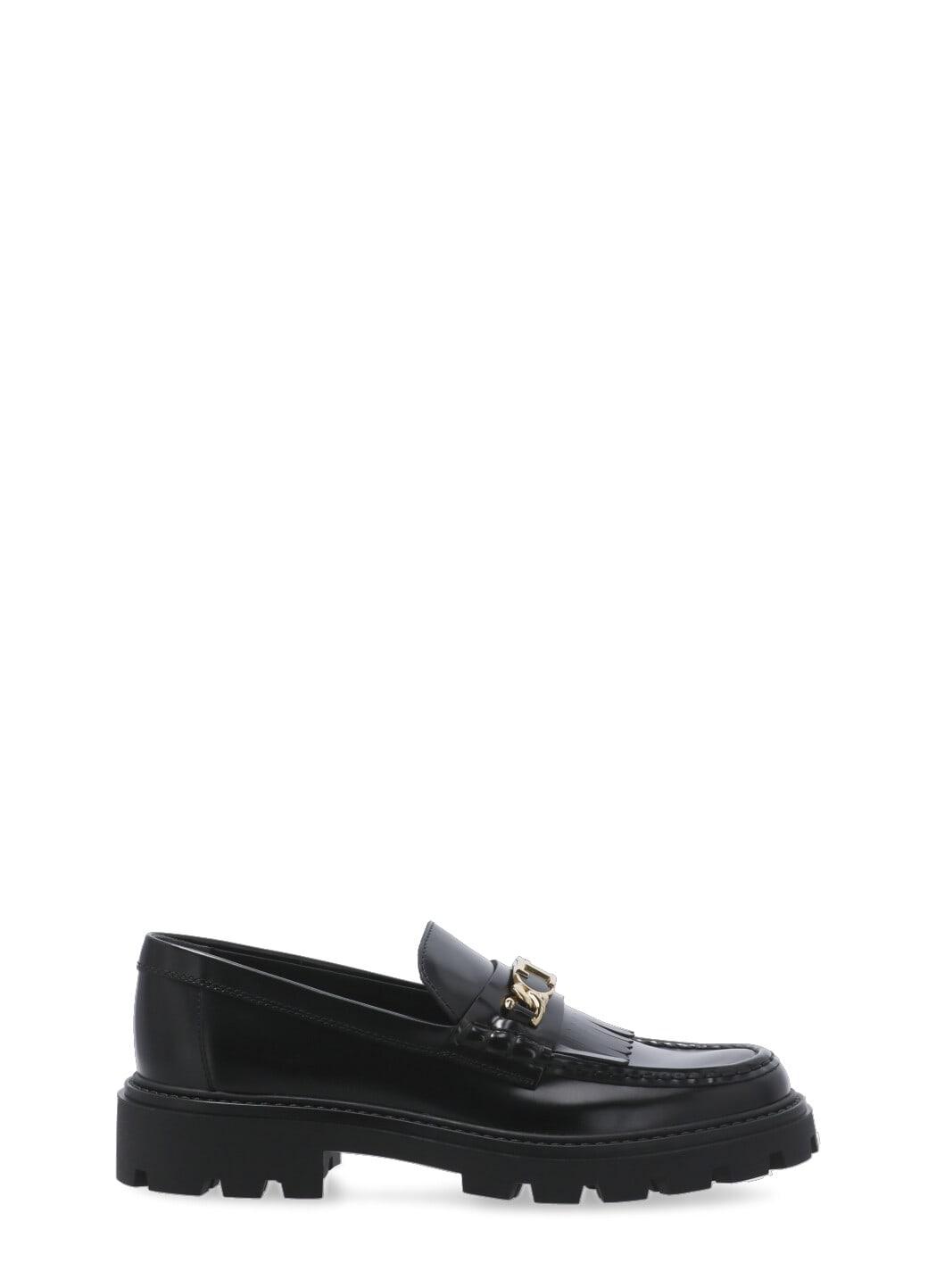 Tod's Women's Leather Loafers in Black